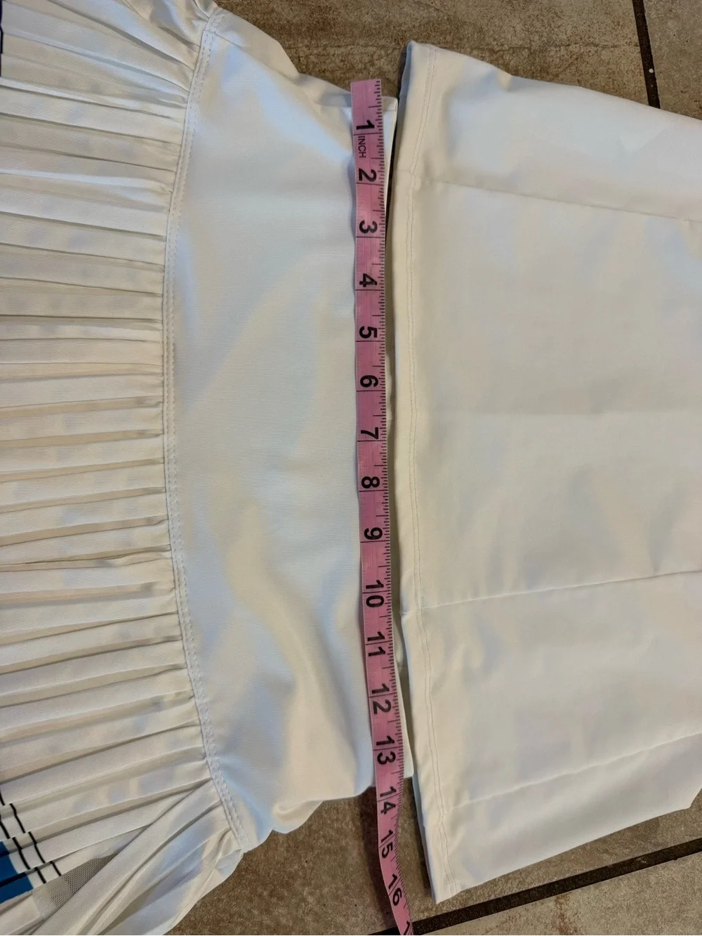 Lucky in Love White Tennis Skirt Set with Blue Trim